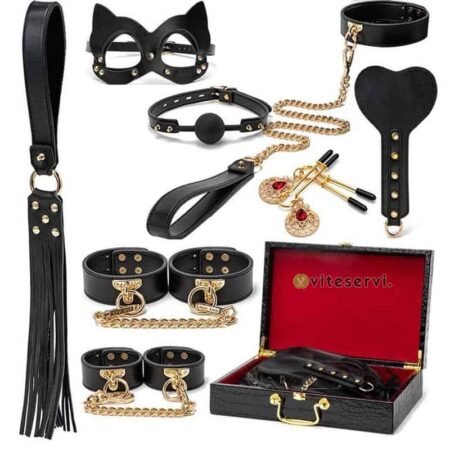 Valise BDSM de Luxe - Ensemble de bondage Zwart