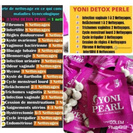 Perle de Détoxification Vaginale Yoni Pearl, Soin Gynécologique Naturel Purifiant, Tampon Utérin aux Herbes pour Équilibre Intime, Aide aux Fibromes, Infections et Règles Douloureuses
