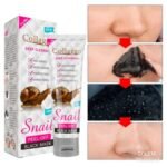 Masque Noir Peel-Off au Collagène et Extrait de Bave d’Escargot, Nettoyant Profond Anti-Points Noirs, Hydratant, Anti-Âge, Raffermissant et Réducteur de Pores pour une Peau Lisse et Éclatante (120ml)