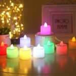 Bougies veilleuses multi-colores Lot de 12 pour décoration