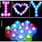 Bougies veilleuses multi-colores Lot de 12 pour décoration