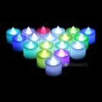 Bougies veilleuses multi-colores Lot de 12 pour décoration
