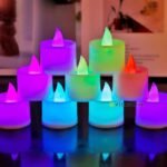 Bougies veilleuses multi-colores Lot de 12 pour décoration