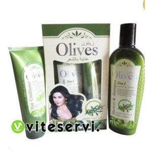 Pure Olive shampoing 2 en 1 plus démêlant pour donner du souffle aux cheveux grâce à sa formule hyper réactif et laisser cuire les racines jusqu’au dernier