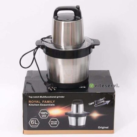 Machine à piler igname 6L Hachoir métallique à viande électrique automatique en acier inoxydable