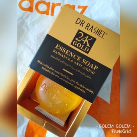 Savon DR. RASHEL 24K Or Anti-Âge et Éclat, Soin Visage et Corps pour Peau Ferme, Élastique et Revitalisée, Idéal Peaux Sèches, Abîmées ou Matures