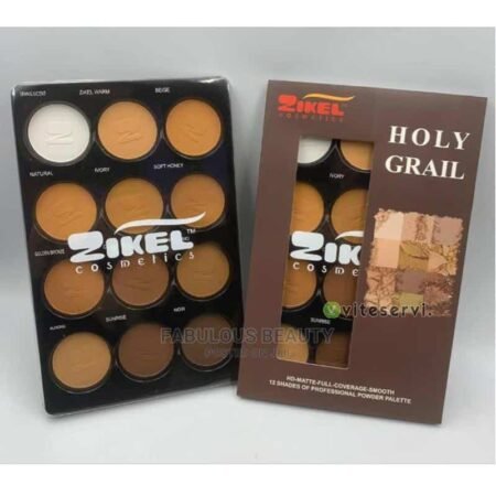 Palette de Poudre Visage Professionnelle ZIKEL Cosmetics Holy Grail HD-Matte, Couvrance Totale et Lisse, 12 Teintes pour Fixer, Unifier et Contouring, Longue Tenue Anti-Brillance