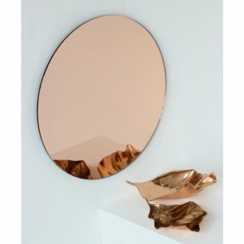 miroir rond sans cadre orbis tm rose dore peche surdimensionne par alguacil and perkoff ltd 3 1