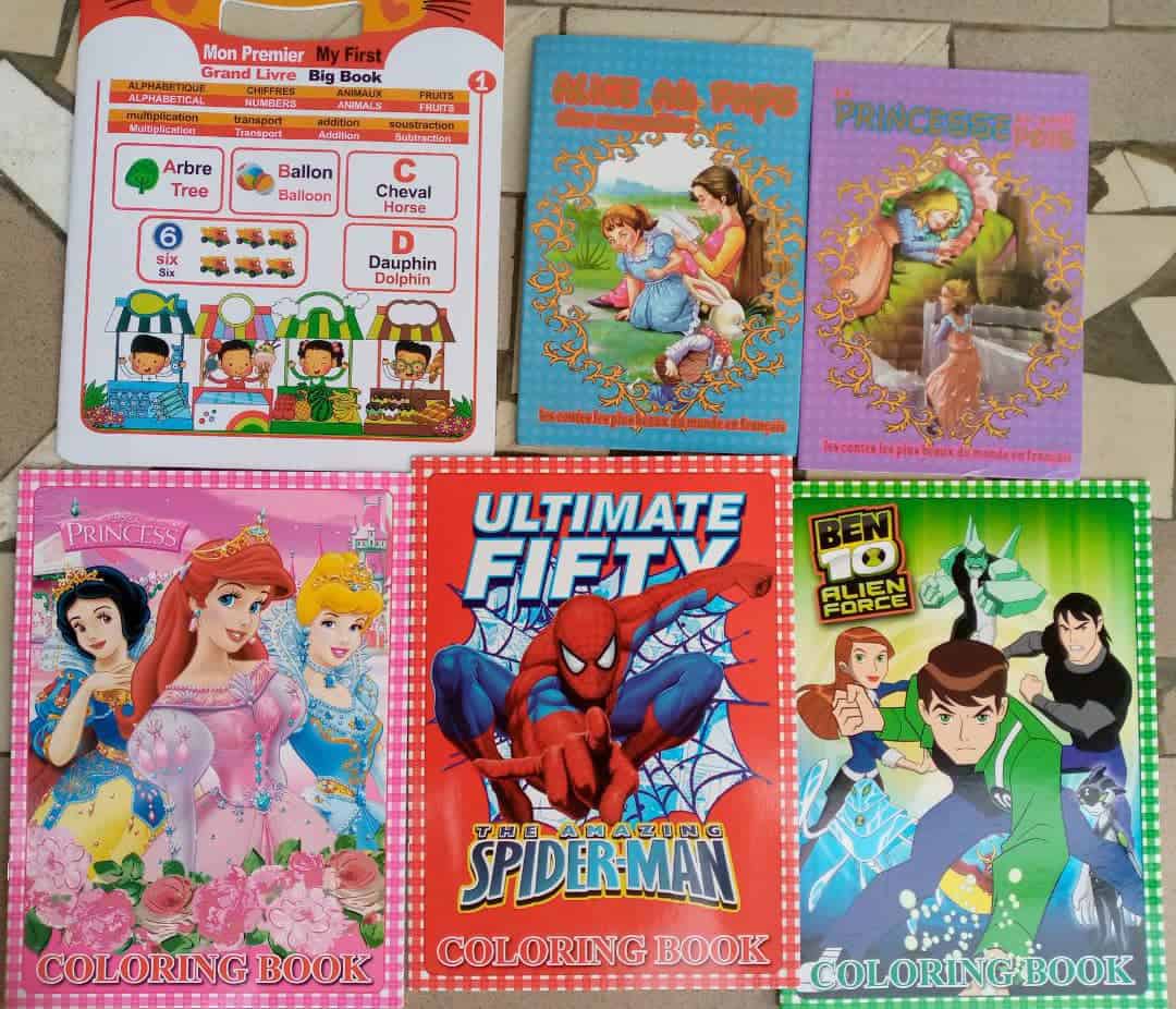 kit de 6 livres de conte et coloriage pour enfant de bas âge