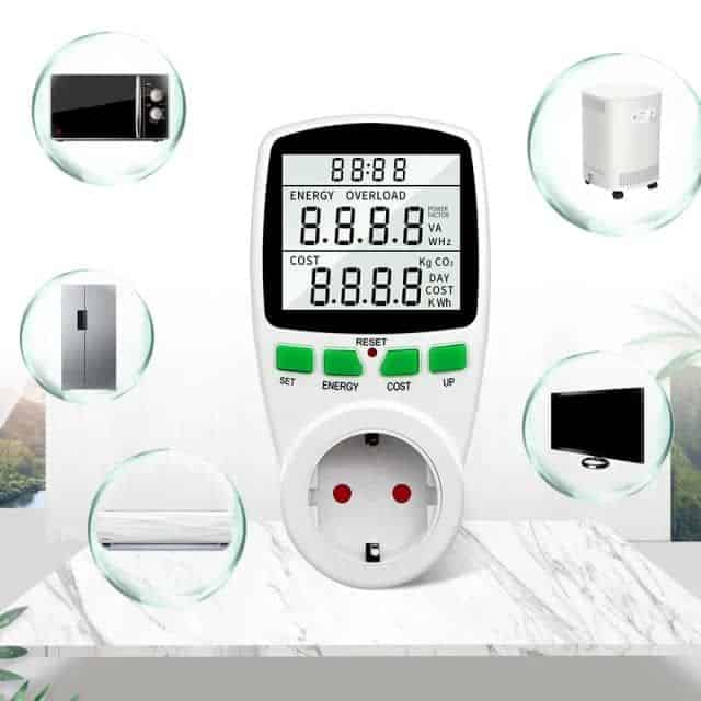 Wattmètre Prise Compteur d'Énergie Consommation d'Énergie avec Protection  Contre Les surcharges Original - ViteServi