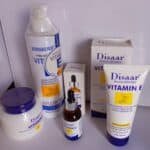 Vitamine E lait, crème, sérum et nettoyant