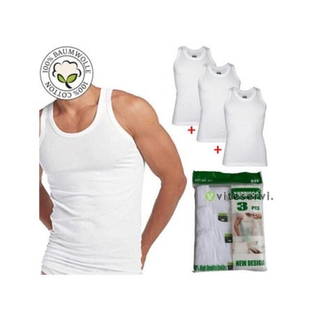 Lot de 3 pièces de débardeur Homme en coton