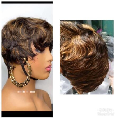 Perruque baladeuse coupe naturelle.