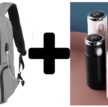 Sac Business Backpack & Thermos avec afficheur LED Température Avec fermeture à clapet