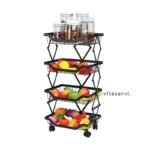 Étagère de rangement pliable multifonction à roulette