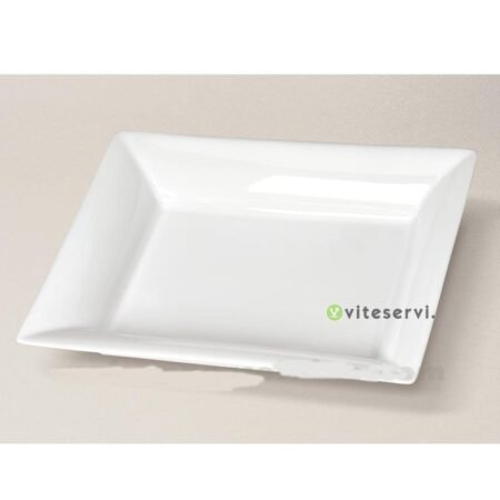 Plateau de service blanc en céramique