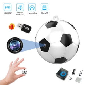 Portable Mini Football Shaped Camera Micro Video Audio Recorder 1080P HD Small Wearable Sports Cam Home