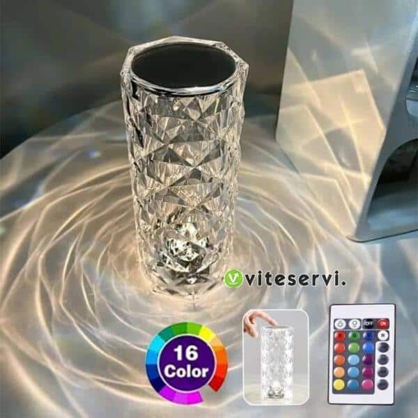 Lampe de luxe tactile à télécommande multicolore pour décoration