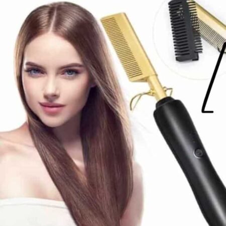 Peigne et fer chauffante pour lisser les cheveux et perruque