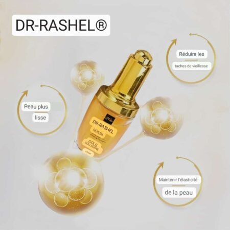 Sérum 24k gold au collagène Dr Rachel contre le vieillissement de la peau,les rides,fard boutons, acné, taches