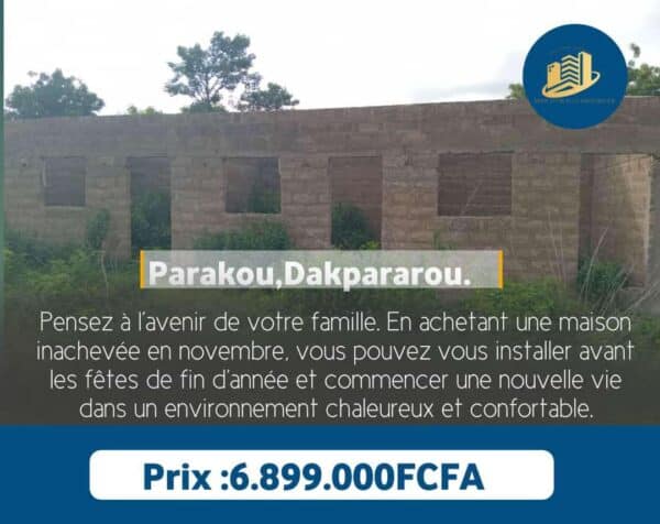 Bien immobilier Maison à vendre à Parakou, Dakpararou