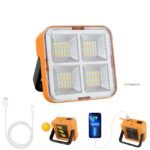 Projecteur LED Rechargeable Original 160 LEDs Lampe de Chantier Lumière de Travail Portable avec Panneau Solaire