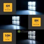 Projecteur LED Rechargeable Original 160 LEDs Lampe de Chantier Lumière de Travail Portable avec Panneau Solaire