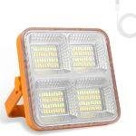 Projecteur LED Rechargeable Original 160 LEDs Lampe de Chantier Lumière de Travail Portable avec Panneau Solaire