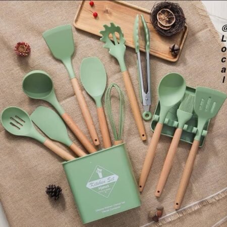 Ensemble d'ustensiles de cuisine en Silicone résistant à la chaleur