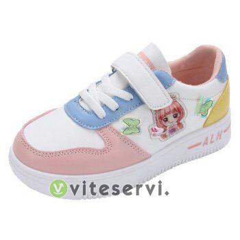 Chaussure Basket pour fillette modèle AIR FORCE multicolore