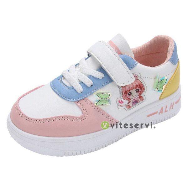 Chaussure Basket pour fillette modèle AIR FORCE multicolore