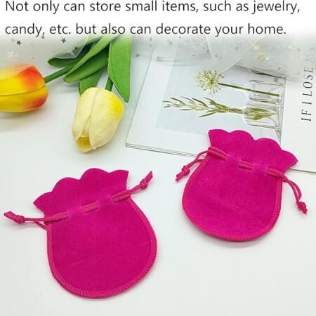 Pochettes à Bijoux En Velours Avec Cordon Sac à Bijoux En Velours Emballage Bijoux Pochette Velours Bijoux Pour Bijoux Cadeau Fête Mariage Faveurs, Portable, Durable, 9 * 7cm (Multicolore)