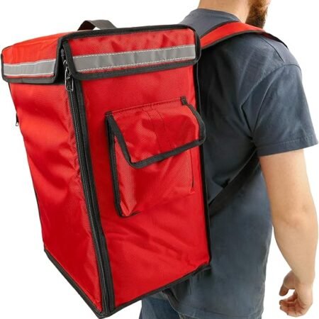 Sac à dos isotherme pour livraison (nourriture; articles) en moto et vélo (Rouge)