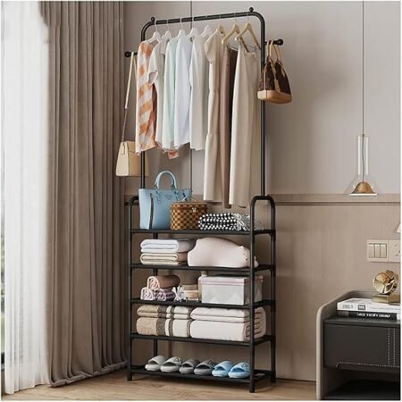 Porte manteau avec porte chaussures; étagère de rangement (chaussures ,drap serviette ,etc...)
