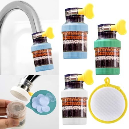 Filtre à Eau ; Filtres Purificateur Robinet De Cuisine Filtration Activé Carbone Supprime Chlore Fluorure Métaux Lourds Eau Dur pour La Maison Cuisine & Salle De Bains