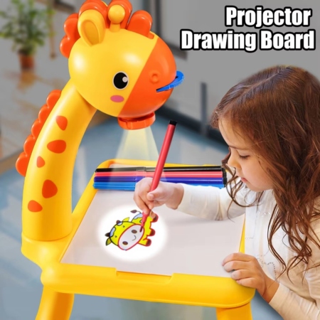 Jeu de coloriage à projection, Mini projecteur LED pour enfants, planche à dessin artistique, planche à peinture