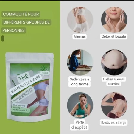 Thé minceur dégraissant ventre plat détox silhouette affinée sans diarrhée 5g×20sachets