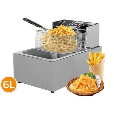 Friteuse électrique commerciale, style classique, pour frites, pâte, brochettes