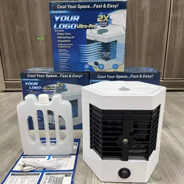 Climatiseur De Cou Portable Staholz - Ventilateur 2 En 1, Batterie 6000mAh, 6 Vitesses, Refroidissement Semi-conducteur