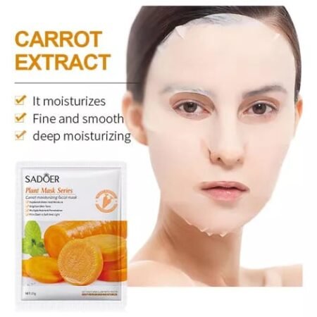 SADOER-Masque facial à base de carotte et de fruit botanique, hydratant, réparateur, éclaircissant, cosmétique