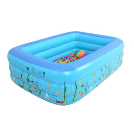 Piscine gonflable rectangulaire à 3 anneaux
