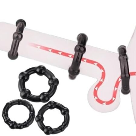 Lot de 3 anneaux péniens en silicone, 3 tailles d'anneaux péniens pour homme, érection durable, plus forte, meilleure érection sexuelle, jouets sexuels pour adultes de qualité supérieure