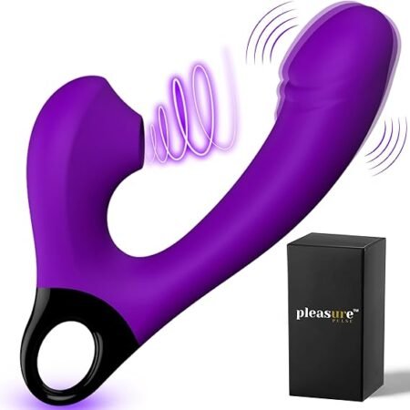 Vibromasseur point G et stimulateur clitoridien Suceur de clitoris et gode Jouet sexuel adulte 2 en 1 pour femmes, couples et hommes Étanche pour le jeu anal et du mamelon Double stimulation avec 10 vibrations puissantes 5 modes d'aspiration Violet mystique