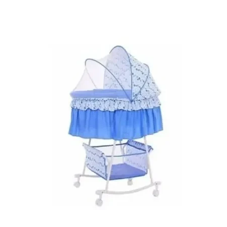 Berceau pour bébé avec 4 roues et rangement