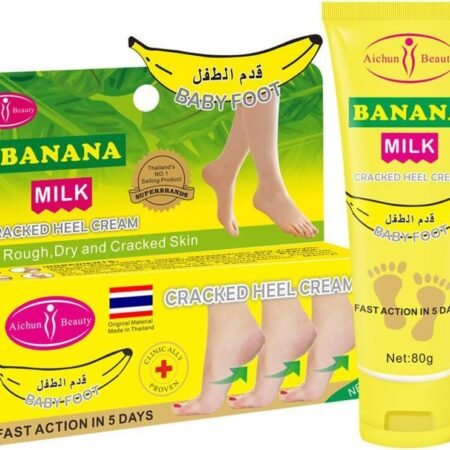 AICHUN BEAUTY Crème De Talon Fissuré Soin Des Pieds Crème De Lait de Banane Réparation Soulage La Peau Sèche Rugueuse Hyperkératose Des Engelures Des Pieds...