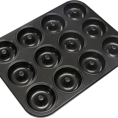 Webake Moule à beignets anti-adhésif épais de 7,1 cm pour la cuisson de beignets à 12 cavités