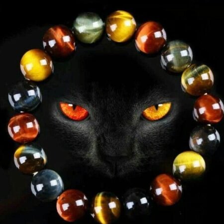 Bracelets hommes et femme oeil de tigre coloré pierre naturelle perles charme bracelet chanceux bijoux