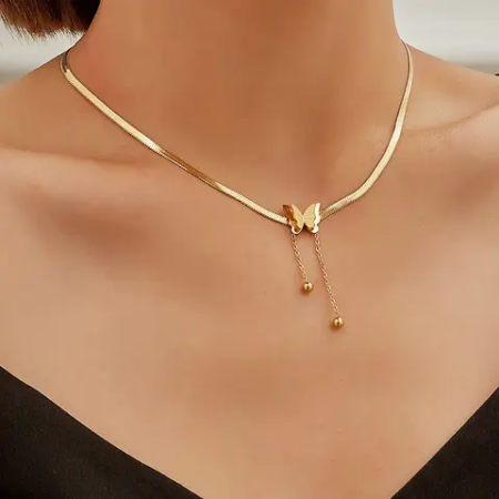 Collier dame en acier inoxydable et tendanciel