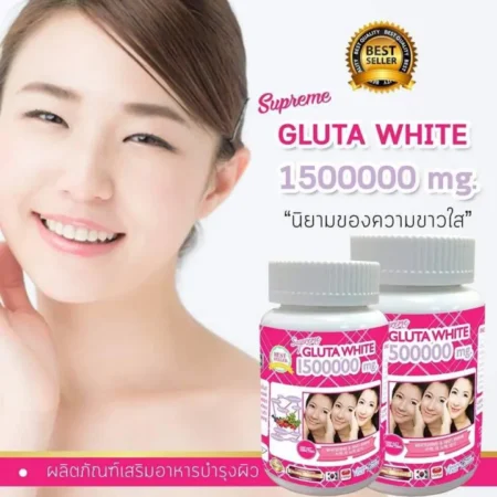 Gluta Supreme 1500000 mg en forme de V pour le visage, blanchissant et anti-âge