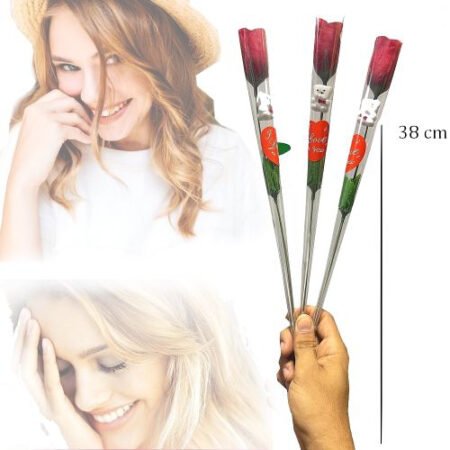 Rose rouge fleur artificielle pour la saint-valentin